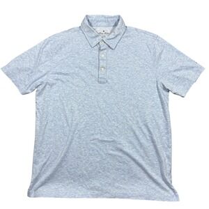 Brooks Brothers Performance Series Polo Shirt Mens XL Light Blue Heathered Space
